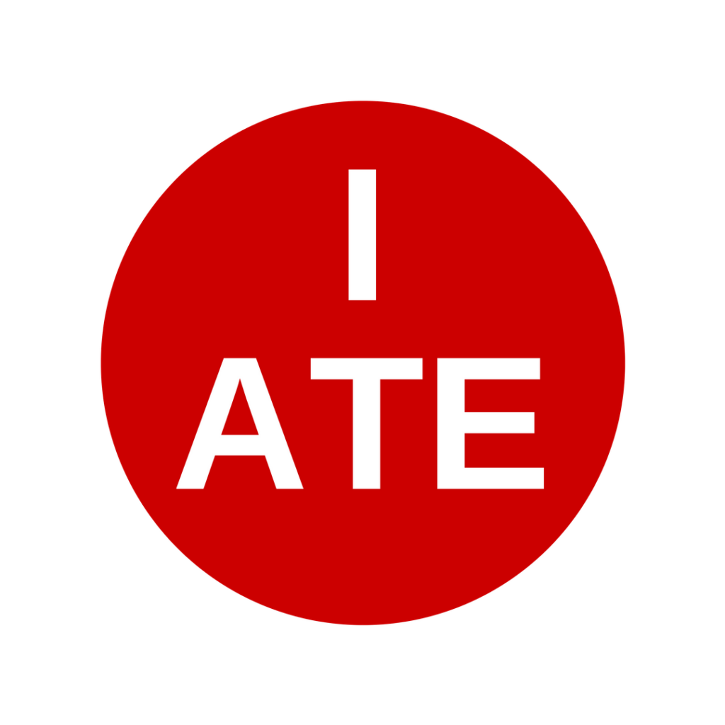 I ATE sticker